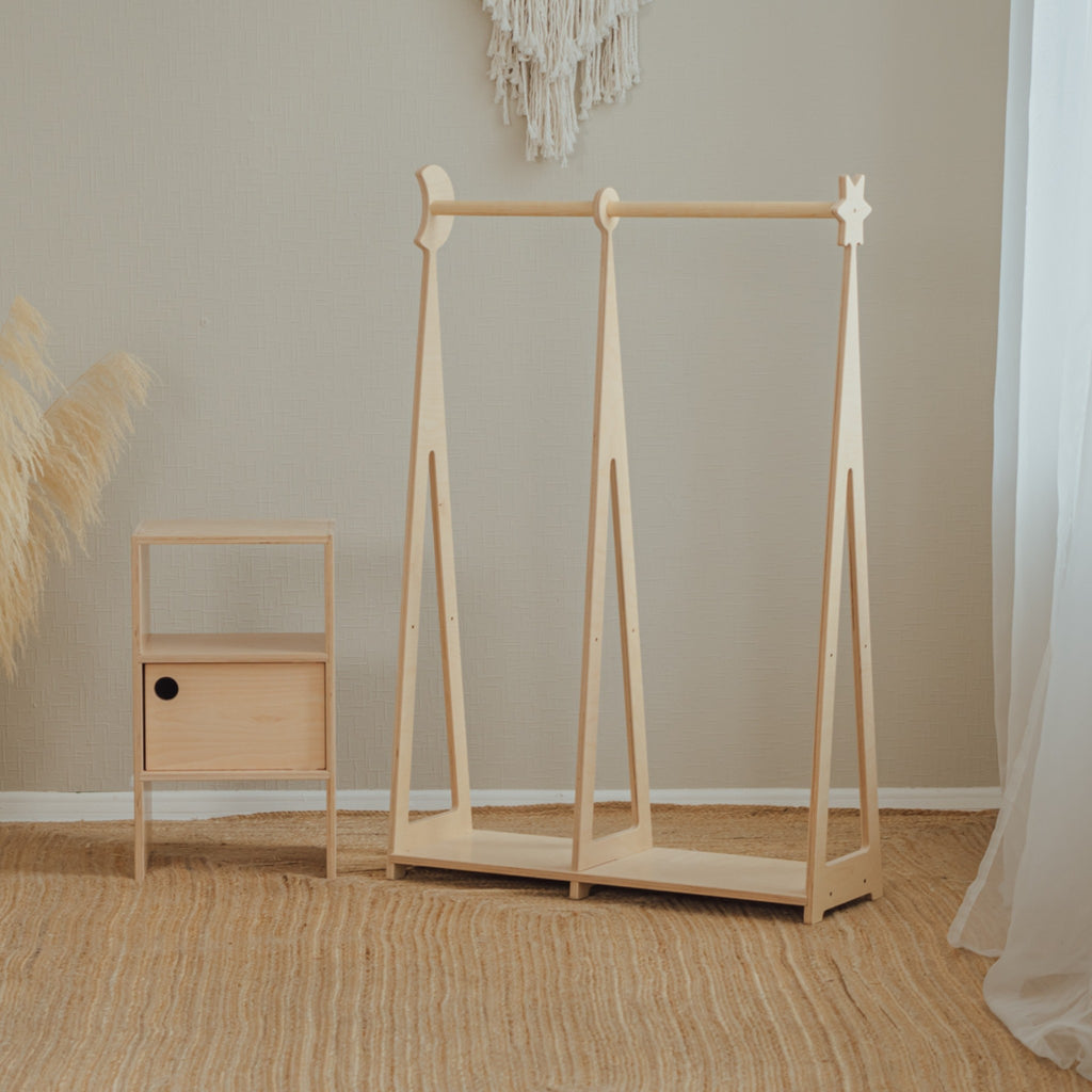 Eversby Edit — Montessori Wardrobe with Storage — Natural
