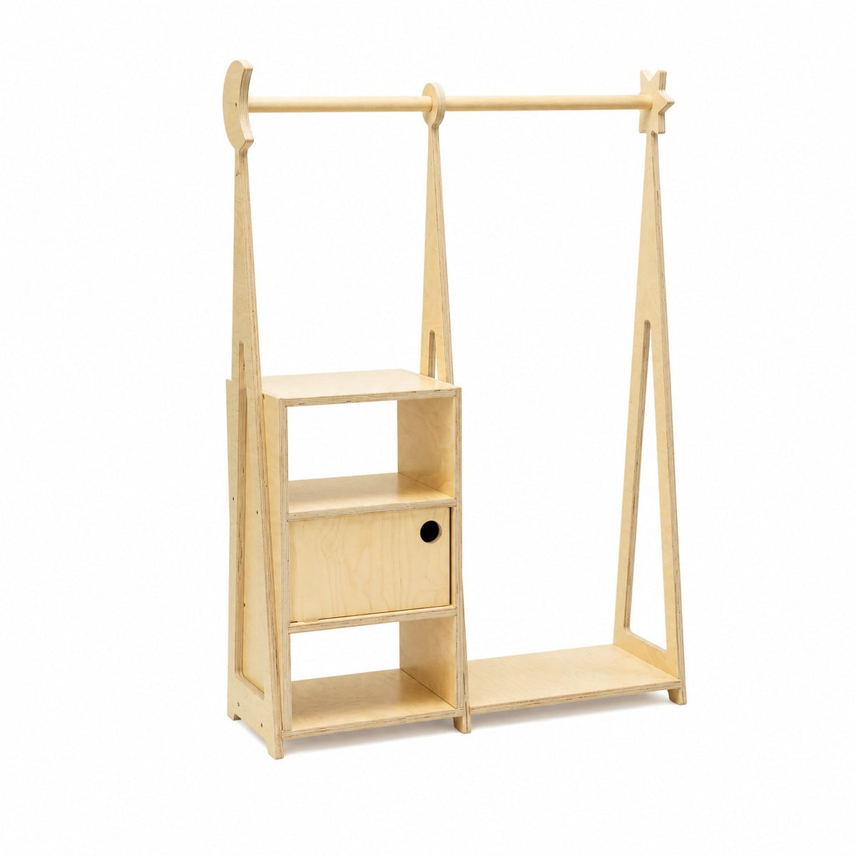 Eversby Edit — Montessori Wardrobe with Storage — Natural