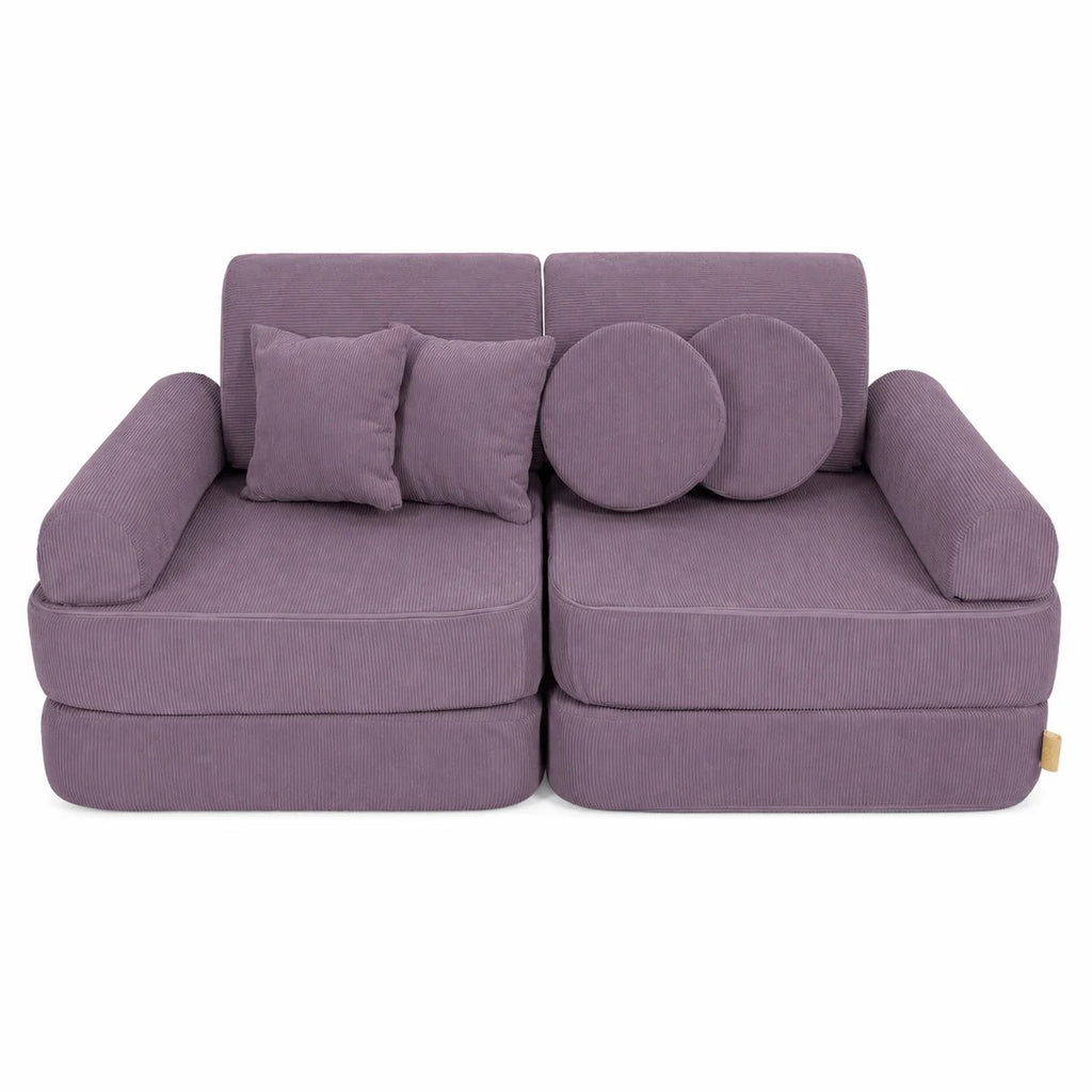 Eversby Edit — Corduroy Modular Play Sofa — Lavender, Medium