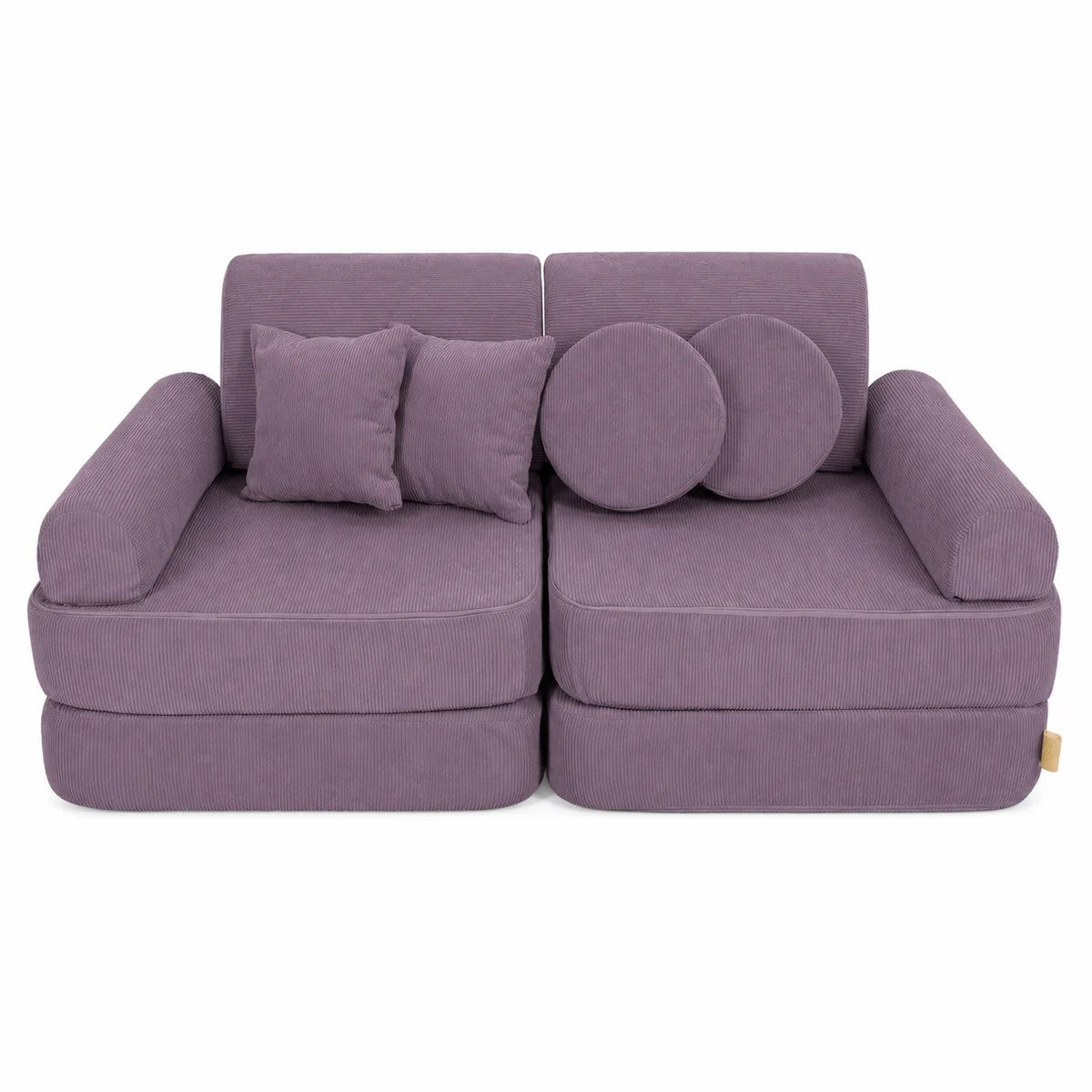 Eversby Edit — Corduroy Modular Play Sofa — Lavender, Medium