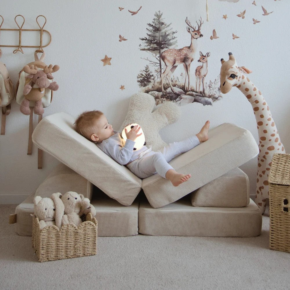 Eversby Edit — Corduroy Modular Play Sofa — Taupe, Medium