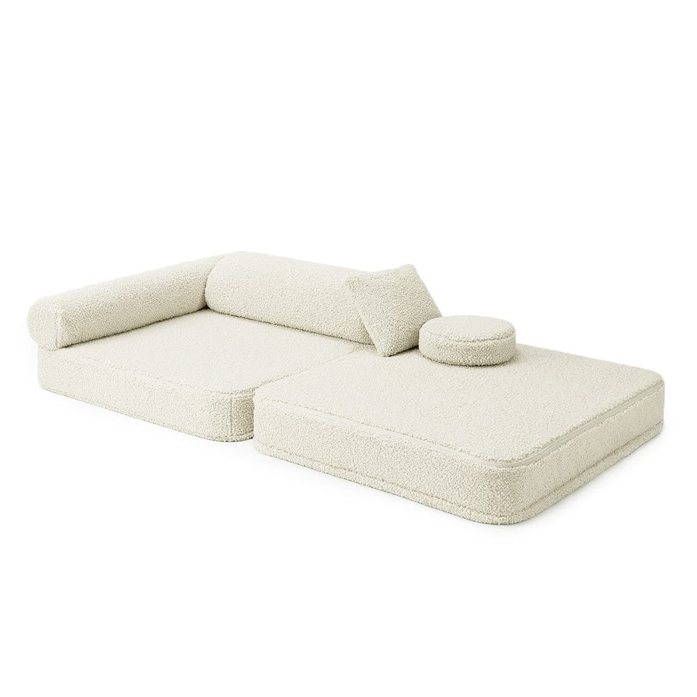 Eversby Edit — Cream Textured Modular Floor Chair — 5 Piece