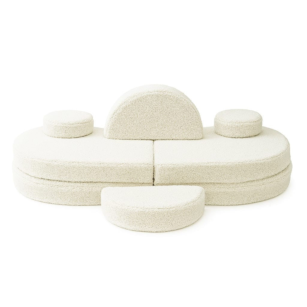 Eversby Edit — Cream Rounded Modular Play Sofa — 6 Piece