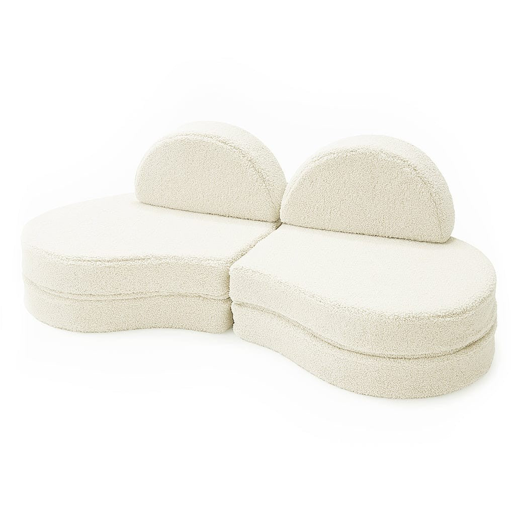Eversby Edit — Cream Rounded Modular Play Sofa — 6 Piece