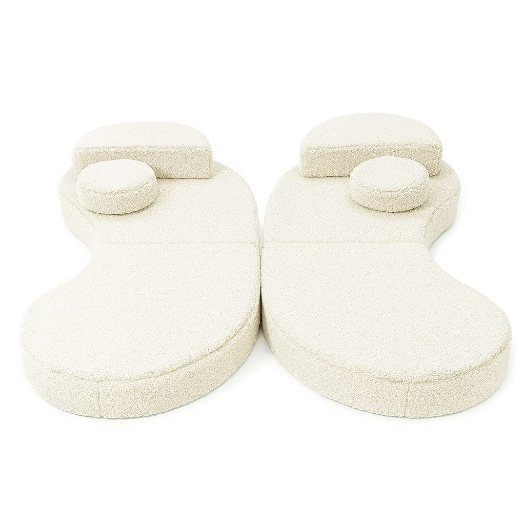 Eversby Edit — Cream Rounded Modular Play Sofa — 6 Piece