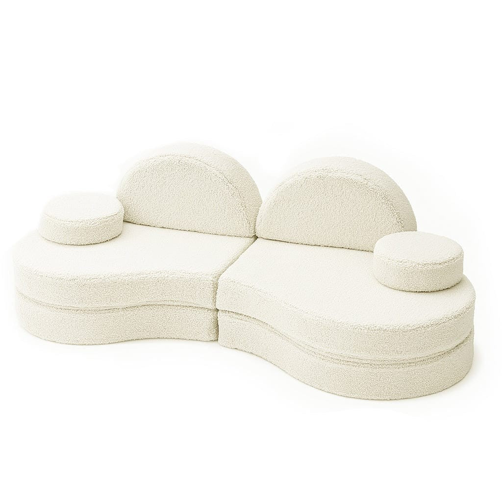 Eversby Edit — Cream Rounded Modular Play Sofa — 6 Piece