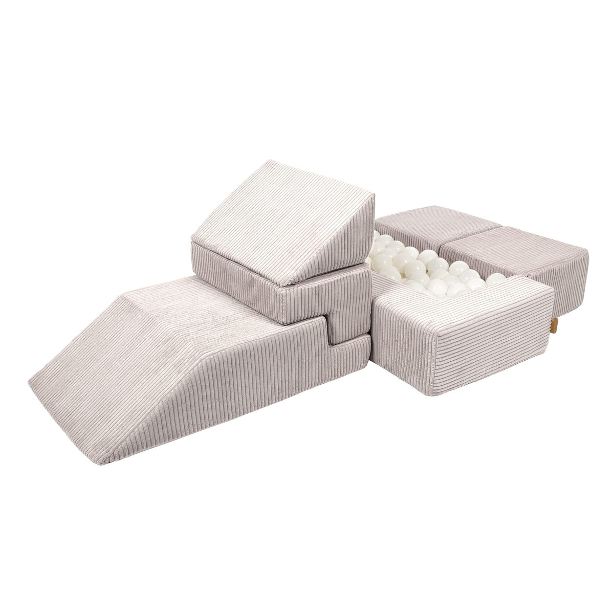 Eversby Edit — Velvet Block Play Sofa — Ecru