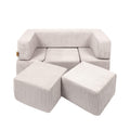 Eversby Edit — Velvet Block Play Sofa — Ecru