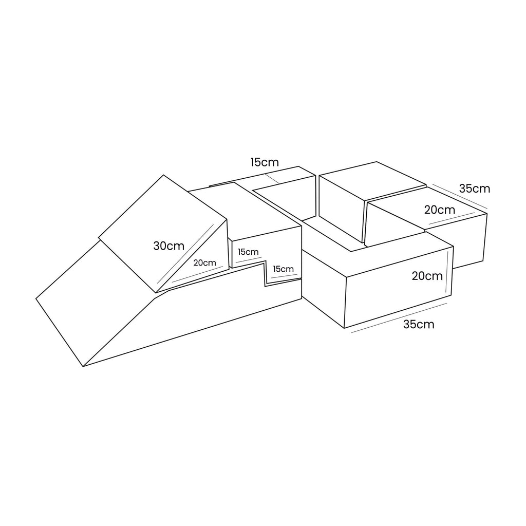 Eversby Edit — Velvet Block Play Sofa — Ecru