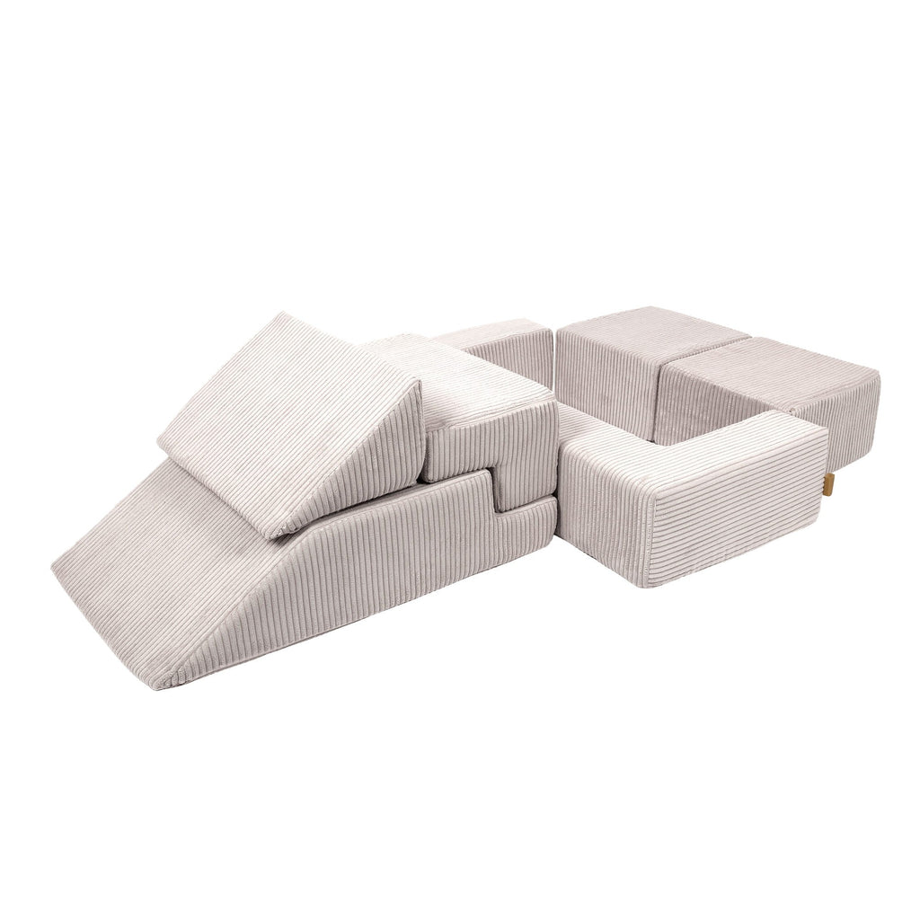 Eversby Edit — Velvet Block Play Sofa — Ecru