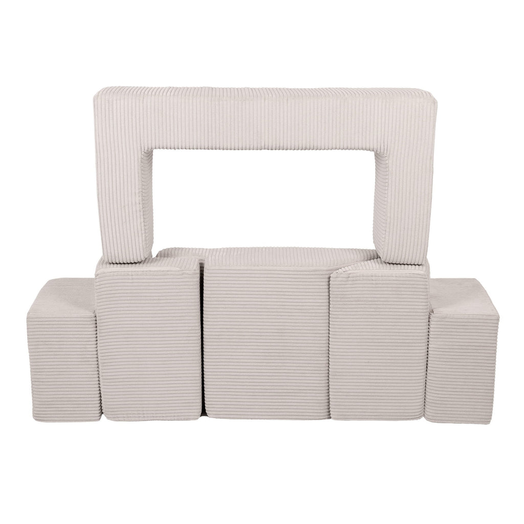 Eversby Edit — Velvet Block Play Sofa — Ecru