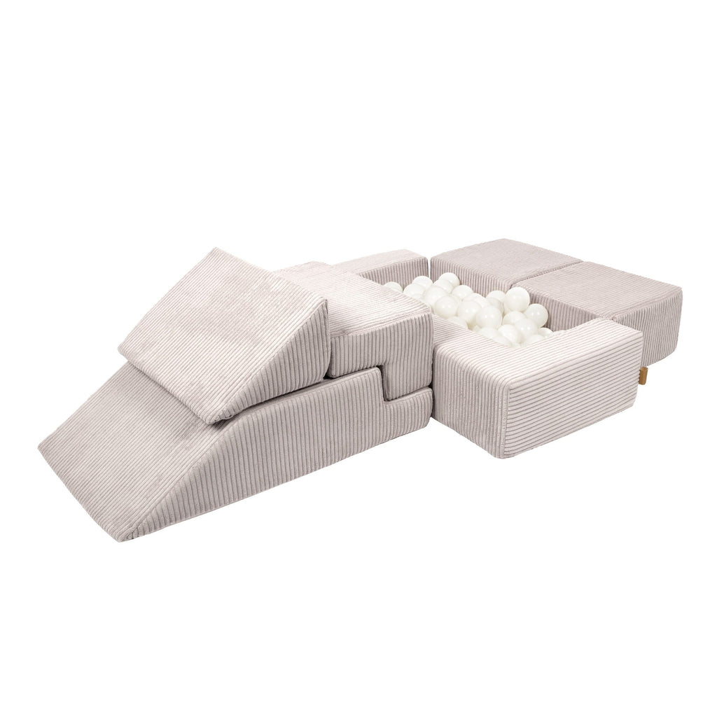 Eversby Edit — Velvet Block Play Sofa — Ecru