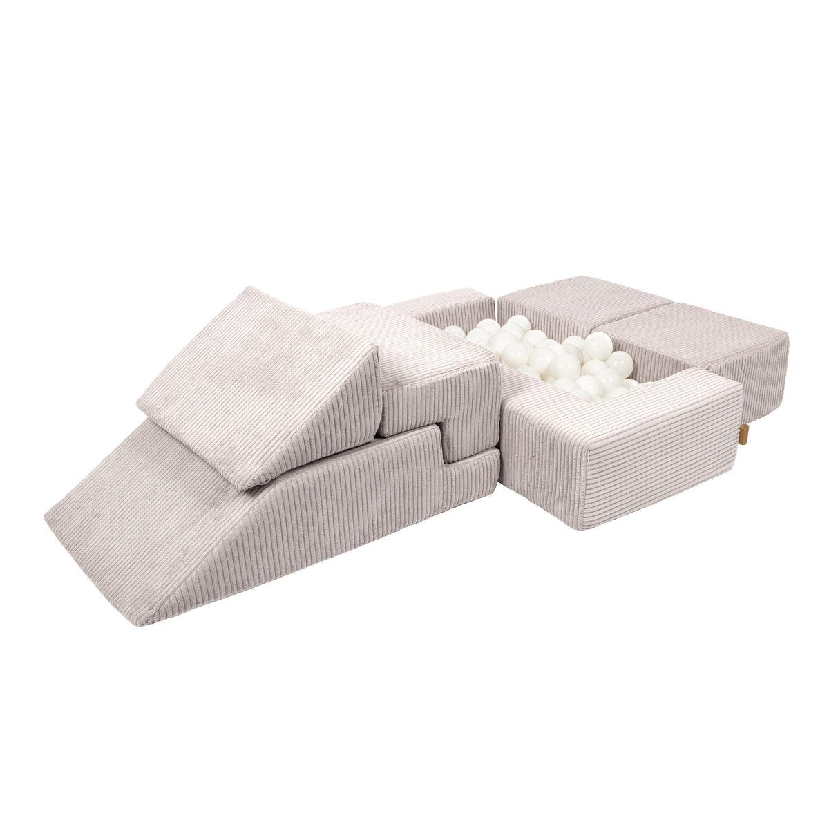 Eversby Edit — Velvet Block Play Sofa — Ecru