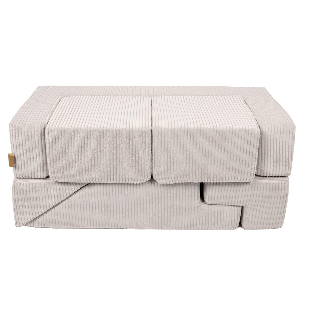 Eversby Edit — Velvet Block Play Sofa — Ecru
