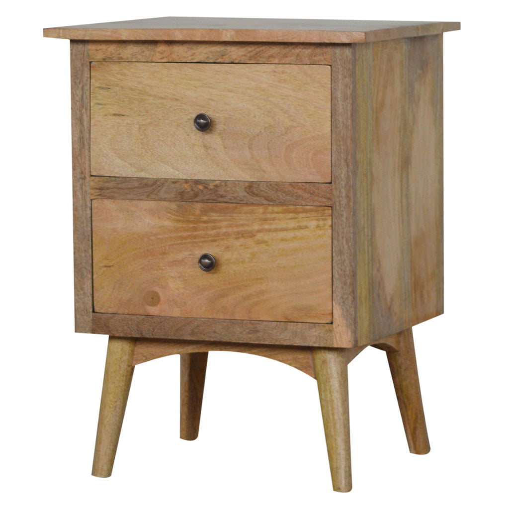 Nordic Two-Drawer Bedside Table product view 3 by Eversby Home