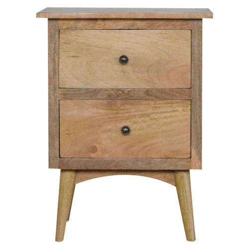 Nordic Two-Drawer Bedside Table product view 1 by Eversby Home