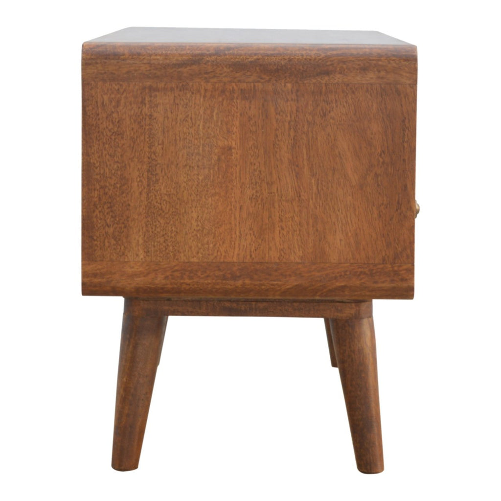 Curved Chestnut Media Unit product view 7 by Eversby Home
