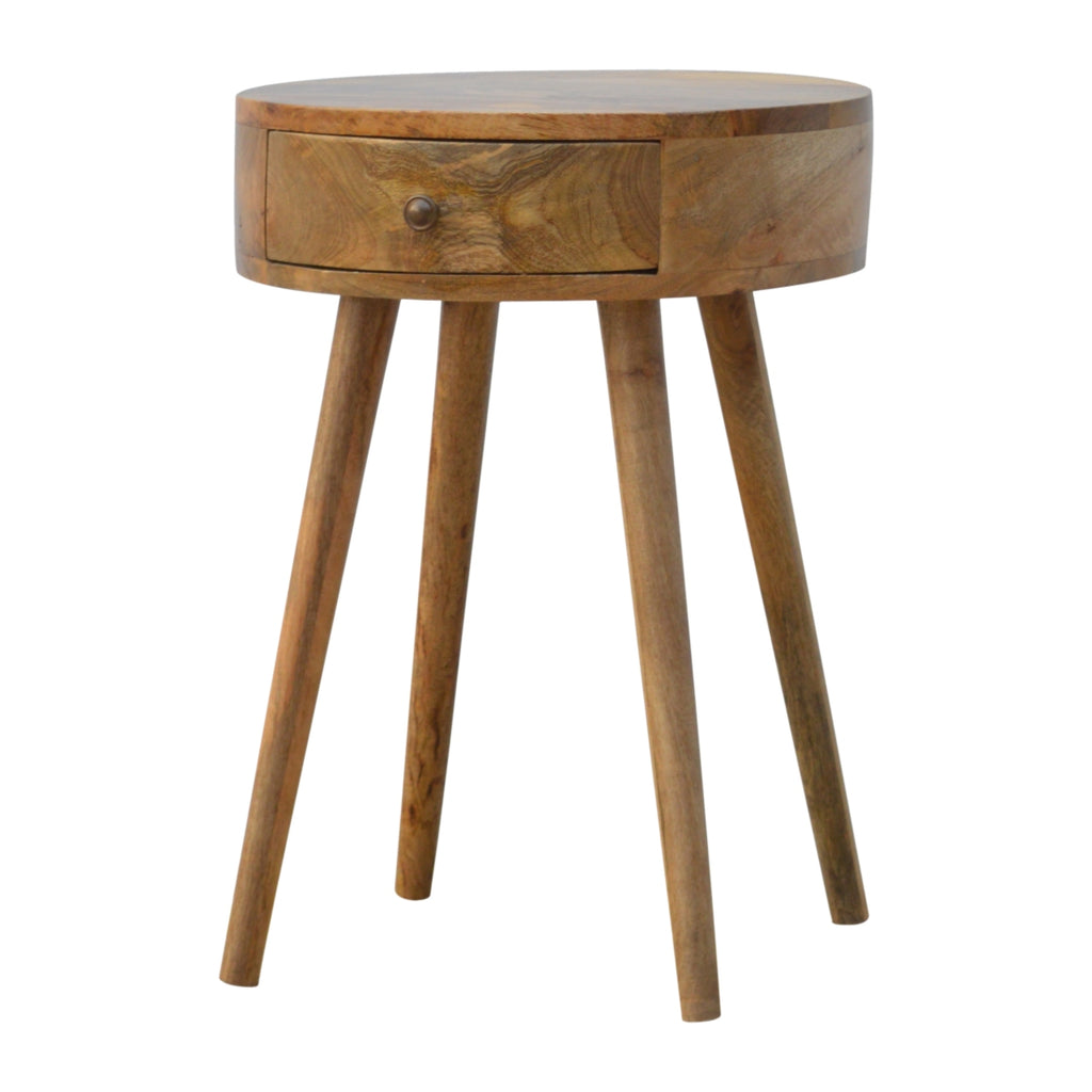 Nordic Circular Shaped Bedside Table product view 4 by Eversby Home