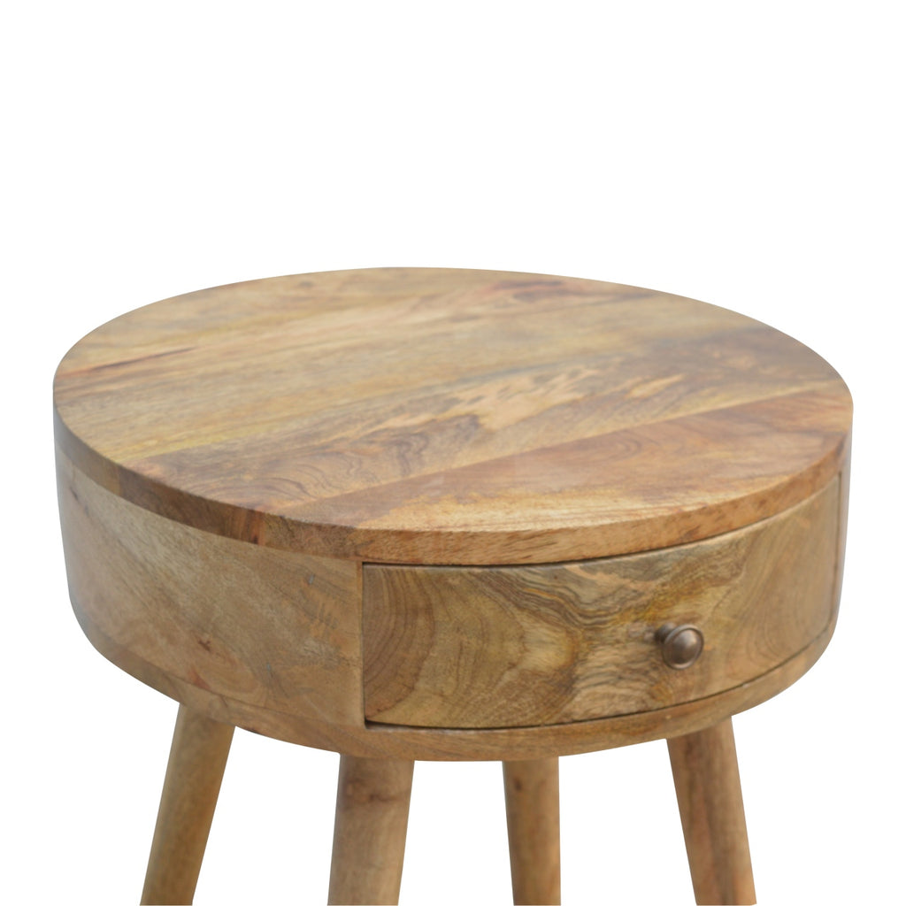 Nordic Circular Shaped Bedside Table product view 2 by Eversby Home
