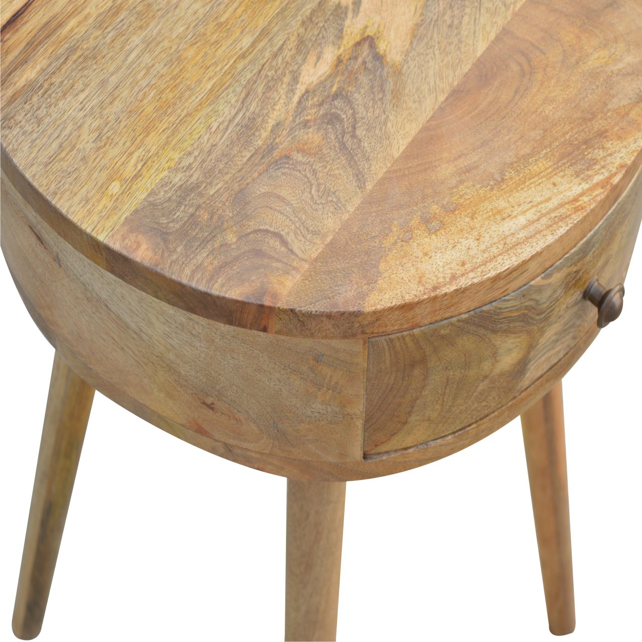 Nordic Circular Shaped Bedside Table product view 3 by Eversby Home