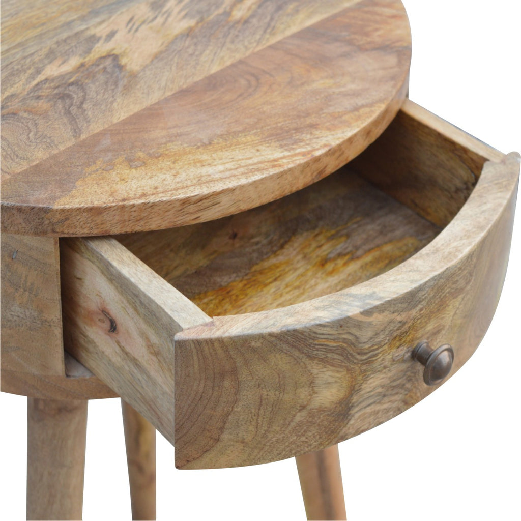 Nordic Circular Shaped Bedside Table product view 6 by Eversby Home