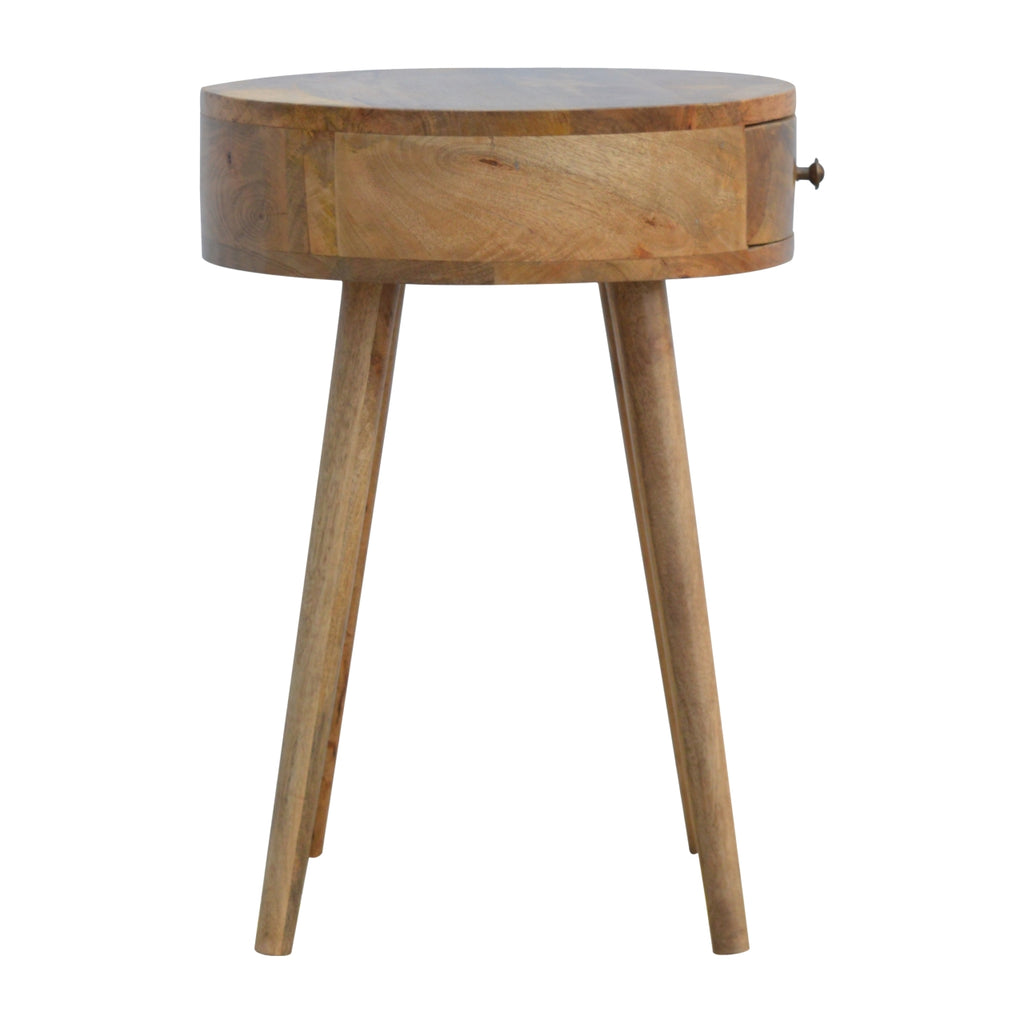 Nordic Circular Shaped Bedside Table product view 8 by Eversby Home