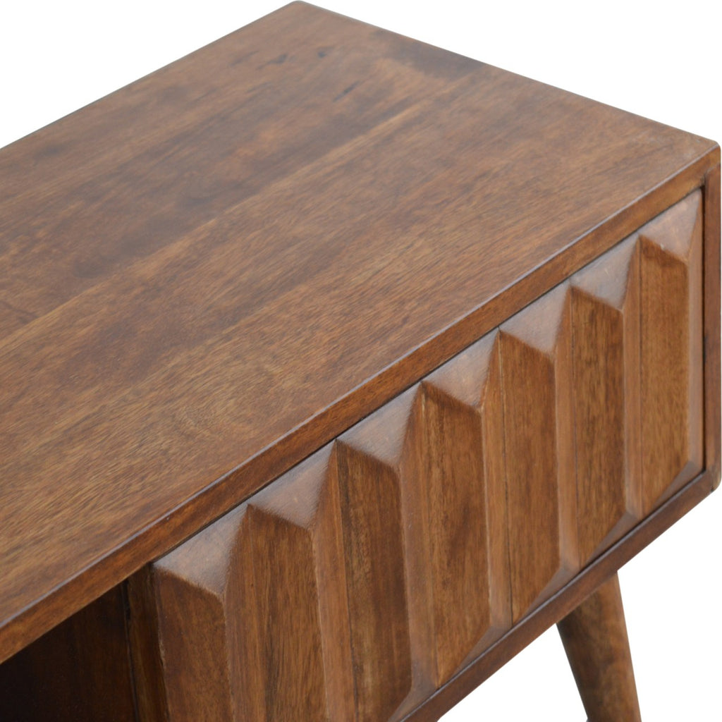Chestnut Prism Sliding Media Unit product view 7 by Eversby Home
