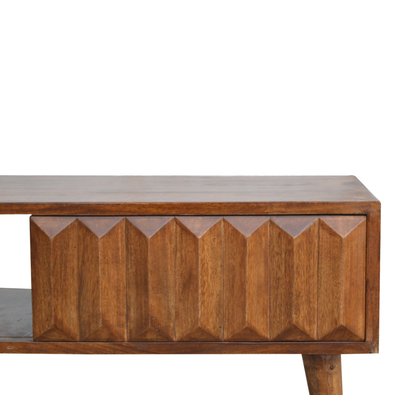 Chestnut Prism Sliding Media Unit product view 5 by Eversby Home