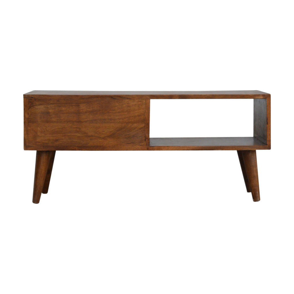 Chestnut Prism Sliding Media Unit product view 8 by Eversby Home