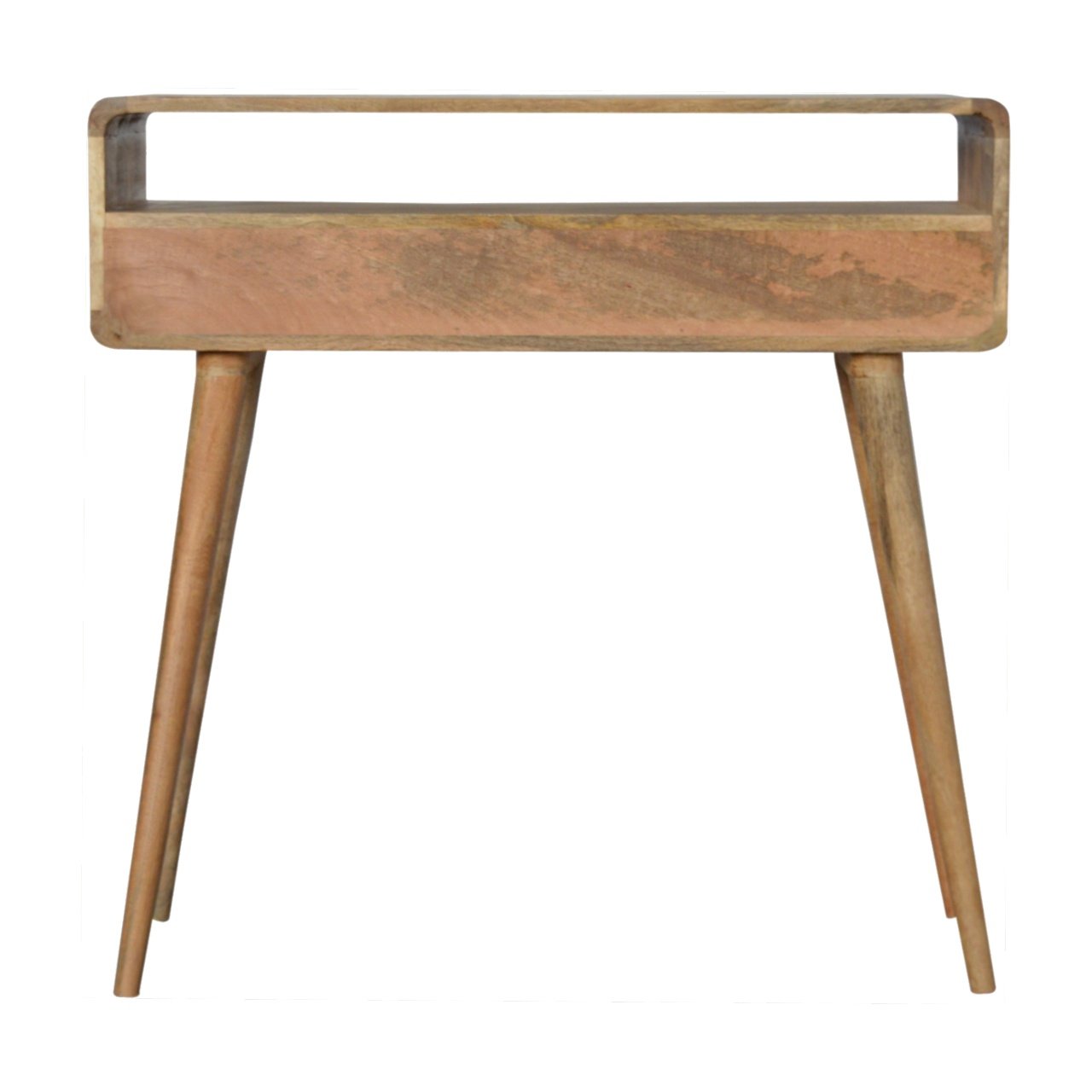 Curved Warm Oak Console Table product view 8 by Eversby Home