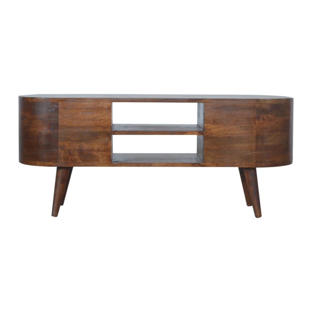 Chestnut Rounded TV Media Unit product view 9 by Eversby Home