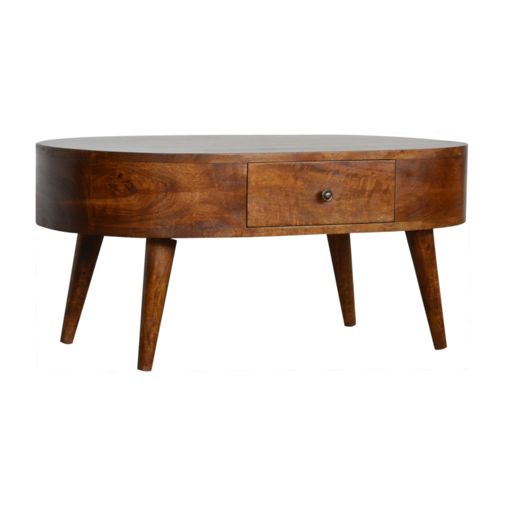 Chestnut Rounded Coffee Table product view 2 by Eversby Home