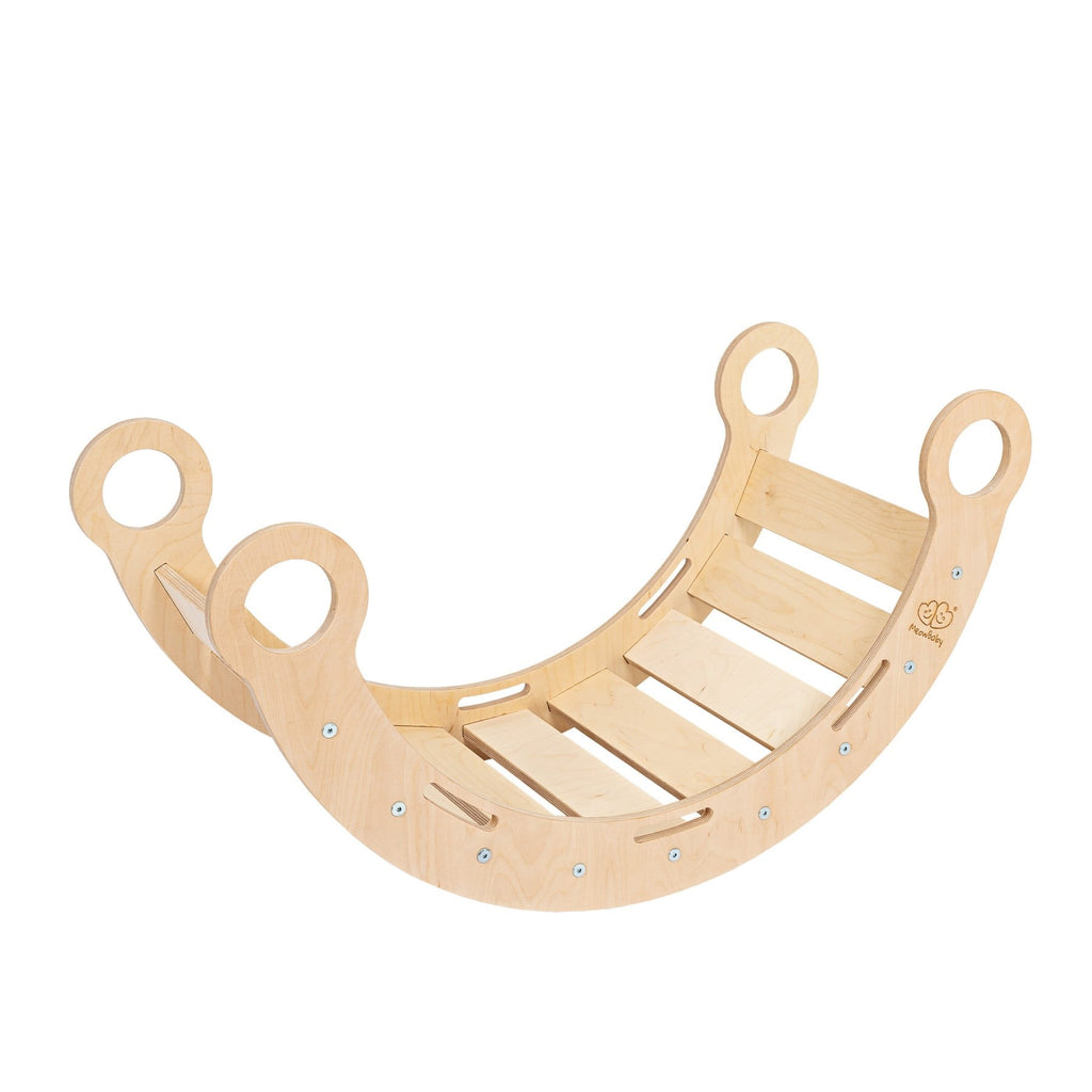 Eversby Edit — Wooden Rocker with Pillow — Grey