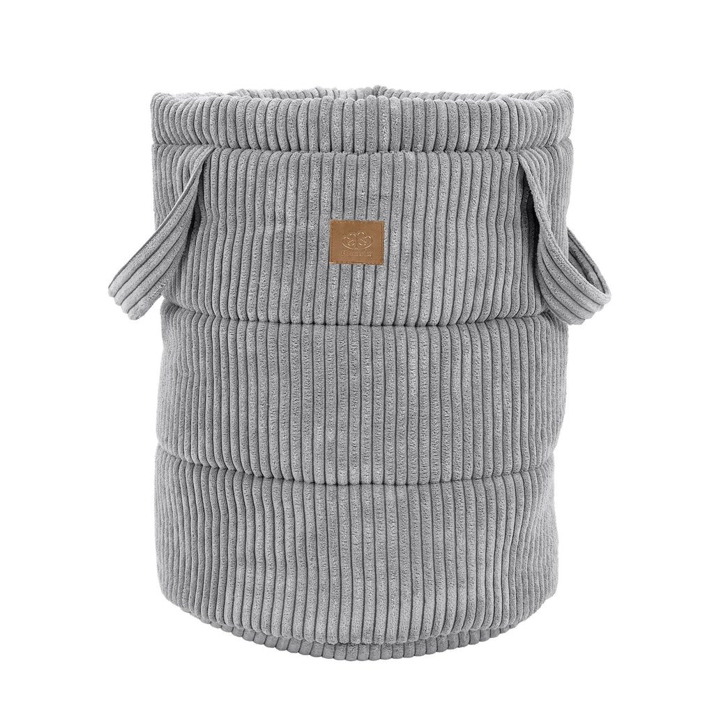 Eversby Edit — Corduroy Toy Storage Basket — Grey