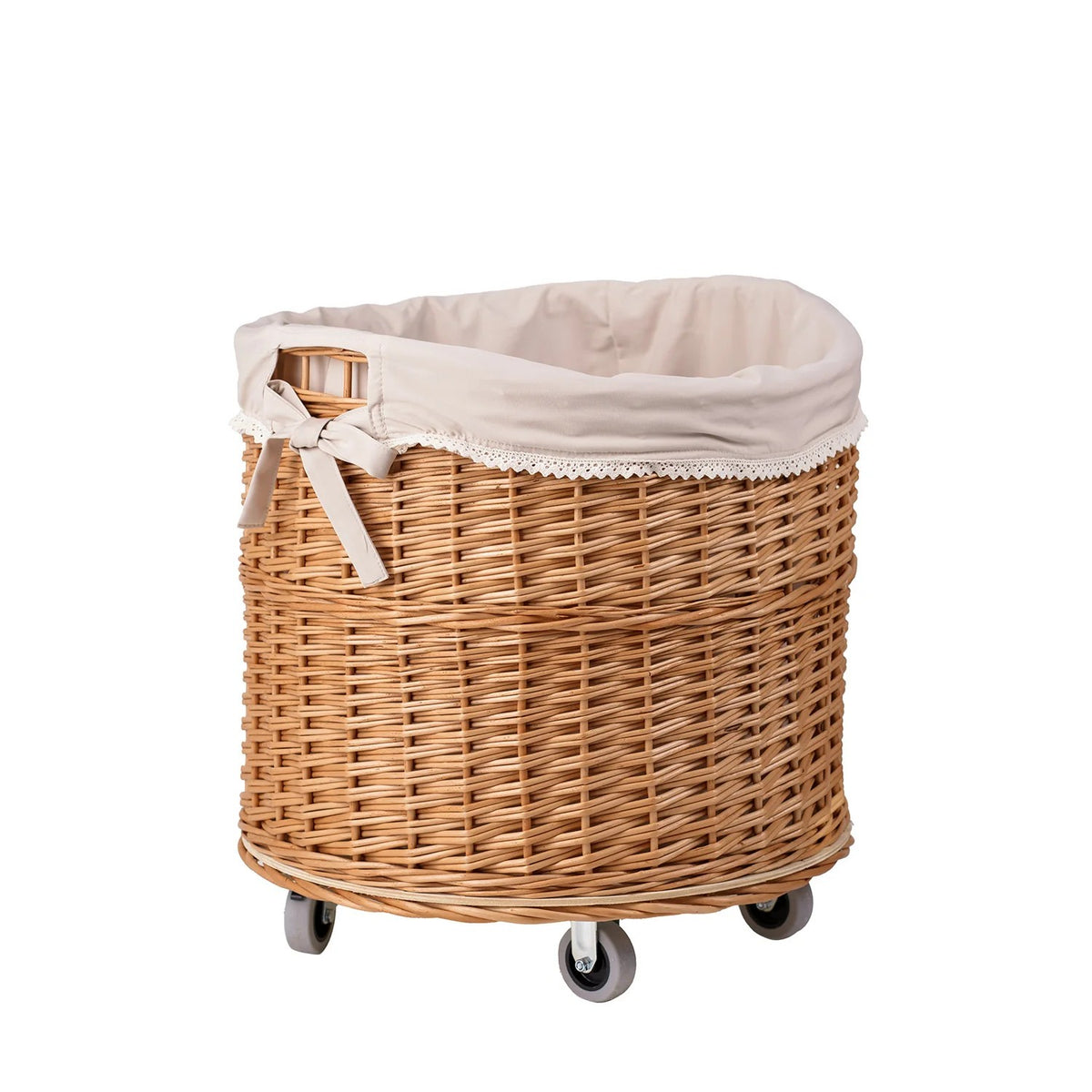 Eversby Edit — Rowan Wheeled Wicker Storage Basket