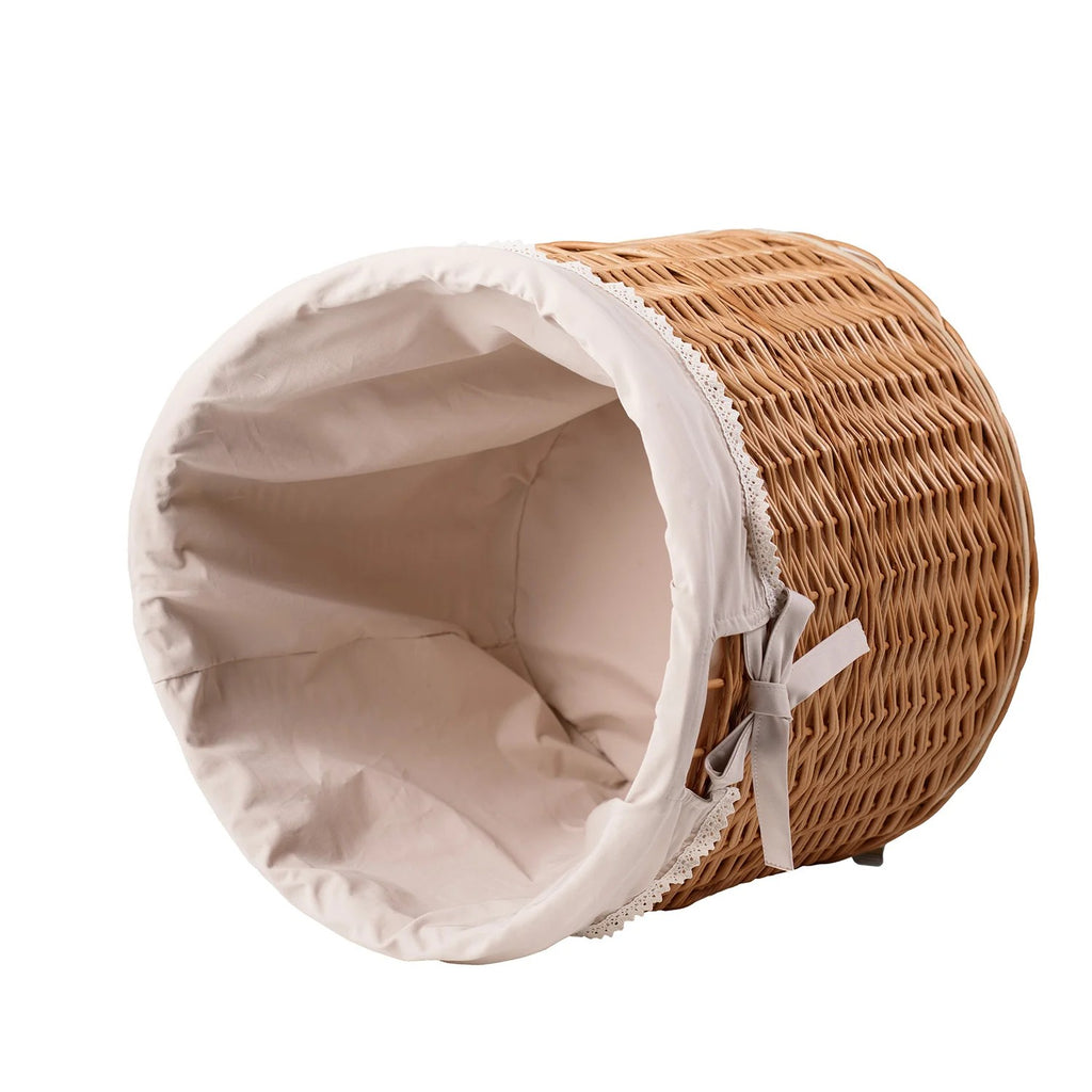 Eversby Edit — Rowan Wheeled Wicker Storage Basket