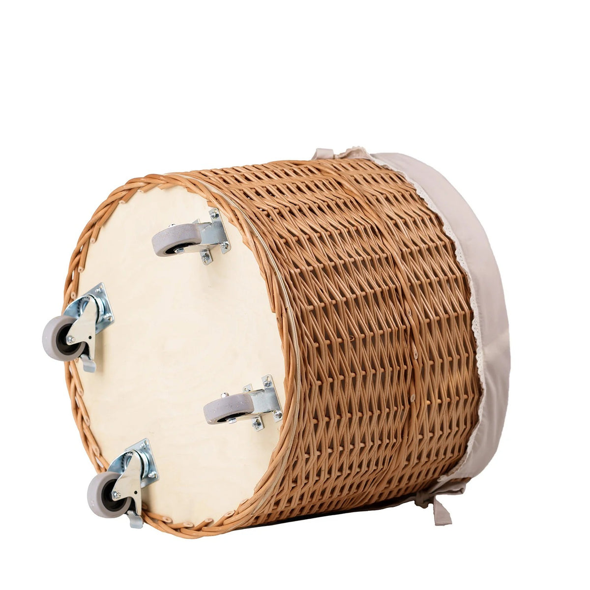 Eversby Edit — Rowan Wheeled Wicker Storage Basket