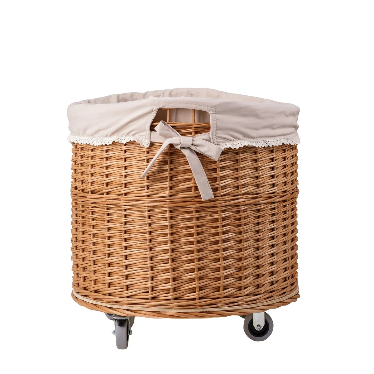 Eversby Edit — Rowan Wheeled Wicker Storage Basket