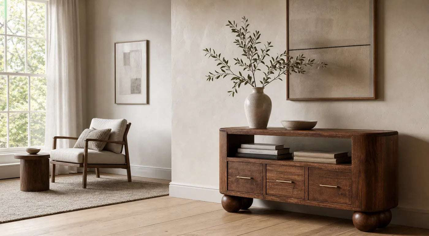 Art styled with warm wood