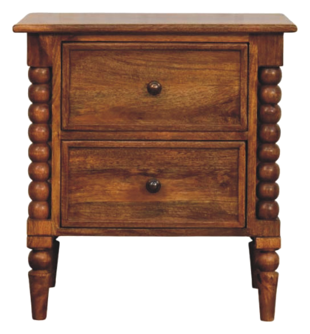 Harper spindle bedside table